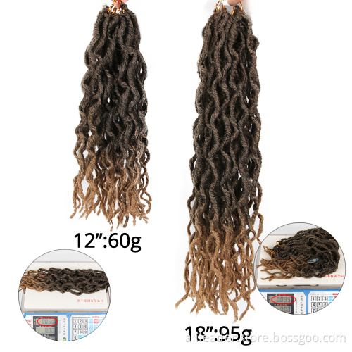 Ombre Nu Faux Locs Ombre Crochet Hair Extension